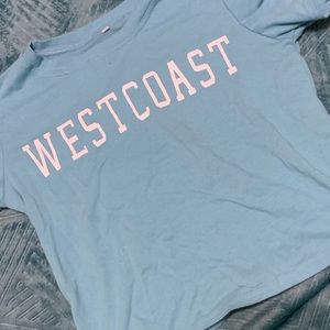 SHEIN Cropped Light Blue T-Shirt Size XS